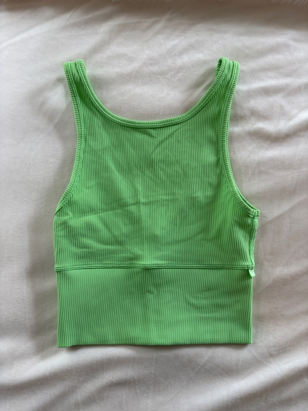 lululemon athletica Neon Green Ribbed Tank Top
